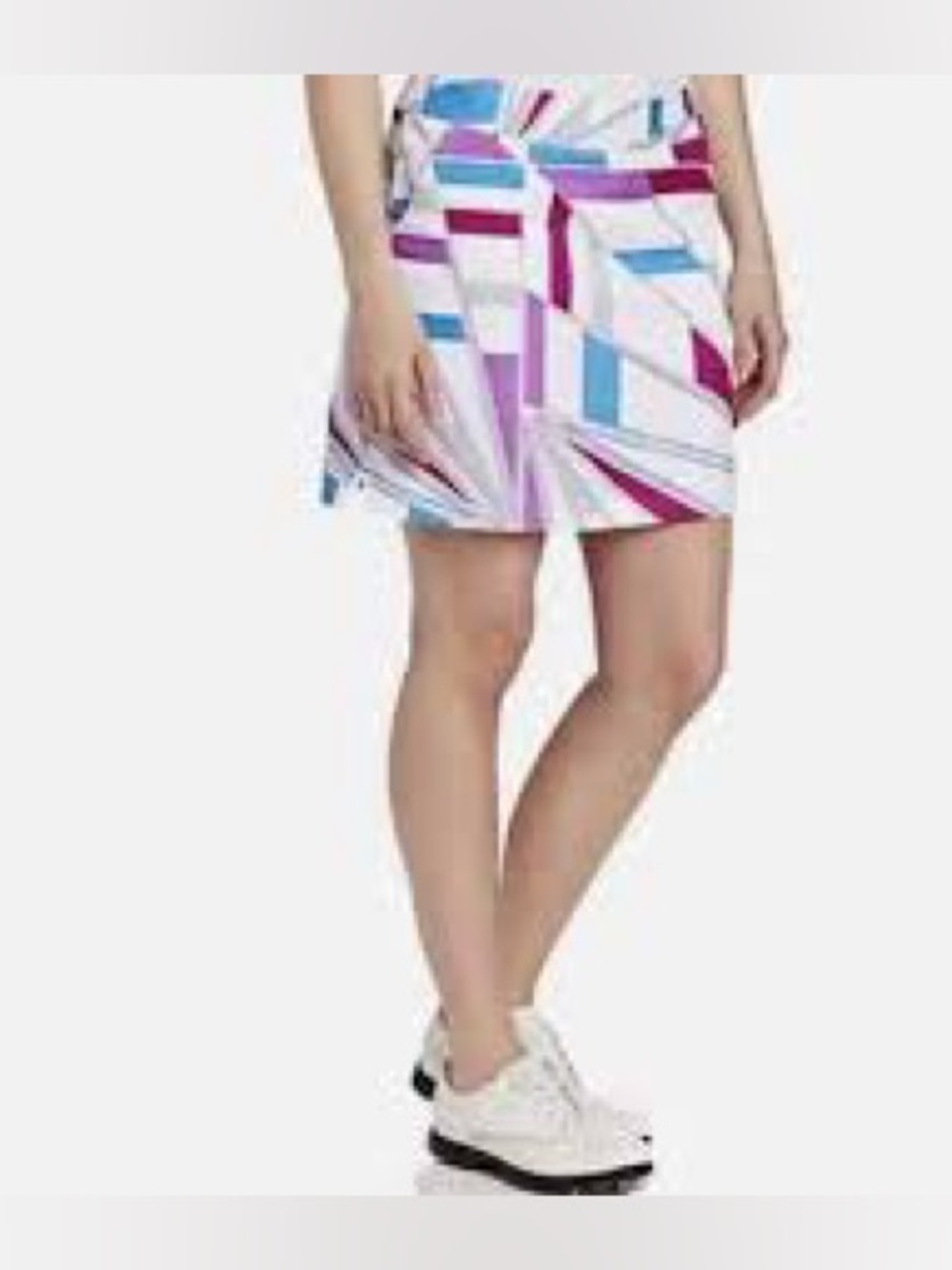 Adidas ClimaCool Geometric Print Athletic Skort | Purple Blue Gray
